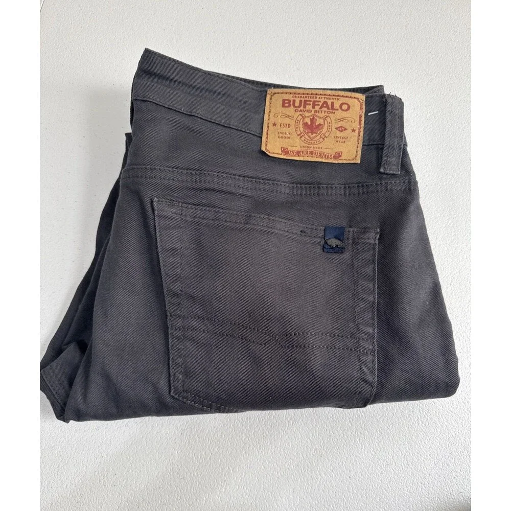 Buffalo David Bitton Straight Six Gray Jeans 34x30